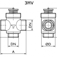 Вентиль 3-х ходовой 3MV 20-2,5N